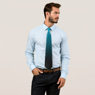 Blaugradität mit kleinen Polka-Punkten Krawatte
