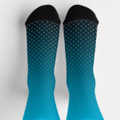 Blaugradität mit kleinen Polka-Punkten Socken (Oben)