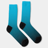 Blaugradität mit kleinen Polka-Punkten Socken (Rechts)