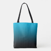 Blaugradität mit kleinen Polka-Punkten Tasche (Rückseite)