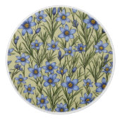 Blaugras-Blume Keramikknauf (Vorderseite)