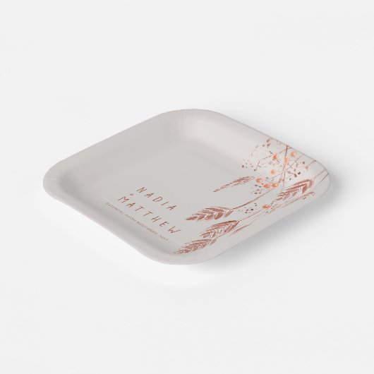 Blaugrasbeeren Pappteller (Gewinkelt)