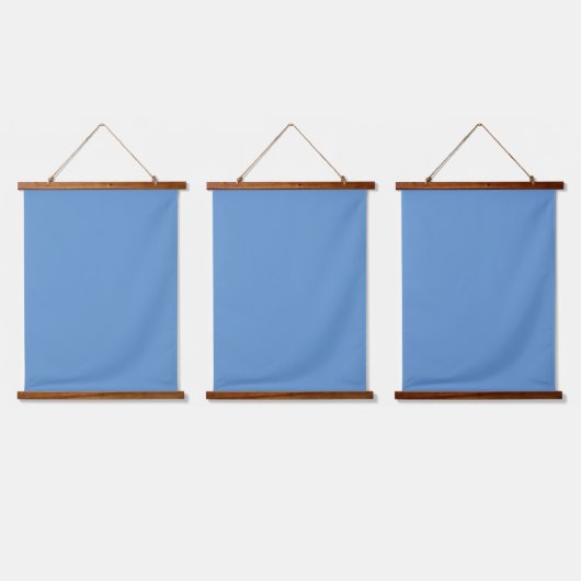 Blaugrau (Crayola) (Vollfarbe) Wandteppich Mit Holzrahmen (Dreifach)