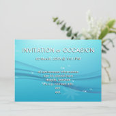 Blaugrau Einladung (Stehend Vorderseite)