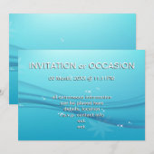 Blaugrau Einladung (Vorne/Hinten)