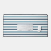 Blaugrau gestreifte Schreibtischmatte (Tastatur & Maus)