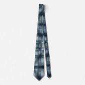 Blaugrau Karo Tartan Krawatte (Vorderseite)