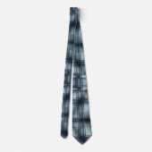 Blaugrau Karo Tartan Krawatte (Rückseite)