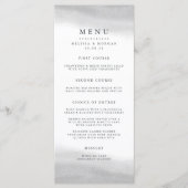 Blaugrau | Menü-Karte für Hochzeiten Menükarte (Vorderseite)