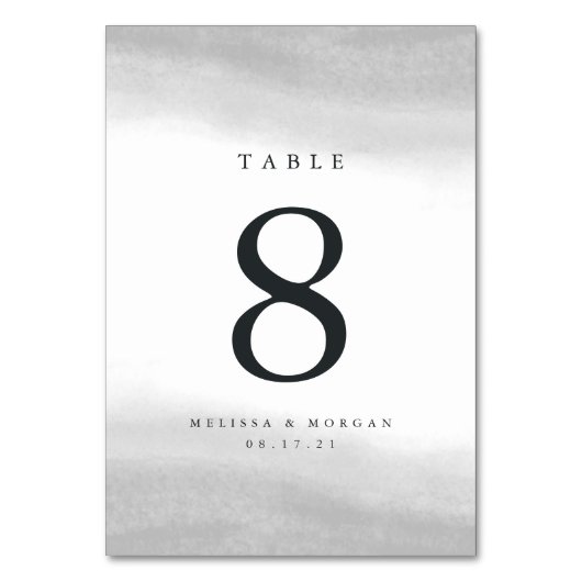 Blaugrau | PERSONALISIERTE TISCHNUMMER (Vorderseite)