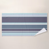 Blaugrau Streifen Badehandtuch (Badehandtuch)