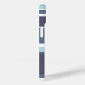 Blaugrau Streifen Case-Mate iPhone Hülle (Rückseite / Rechts)