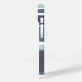 Blaugrau Streifen Case-Mate iPhone Hülle (Rückseite / Links)