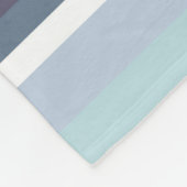 Blaugrau Streifen Fleecedecke (Ecke)