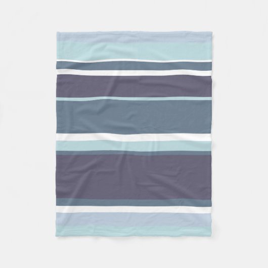 Blaugrau Streifen Fleecedecke (Vorderseite)