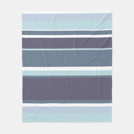 Blaugrau Streifen Fleecedecke (Vorderseite)