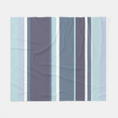 Blaugrau Streifen Fleecedecke (Vorderseite (Horizontal))