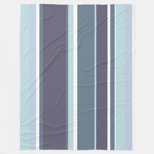 Blaugrau Streifen Fleecedecke (Vorderseite)