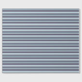 Blaugrau Streifen Geschenkpapier (Flach)