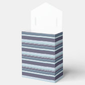 Blaugrau Streifen Geschenkschachtel (Geöffnet)