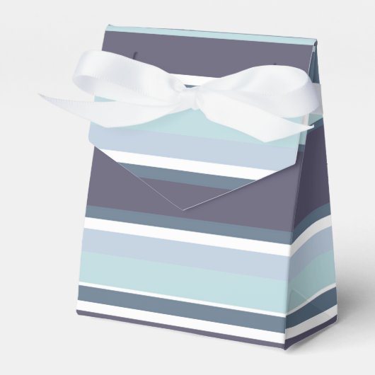 Blaugrau Streifen Geschenkschachtel (Vorderseite)