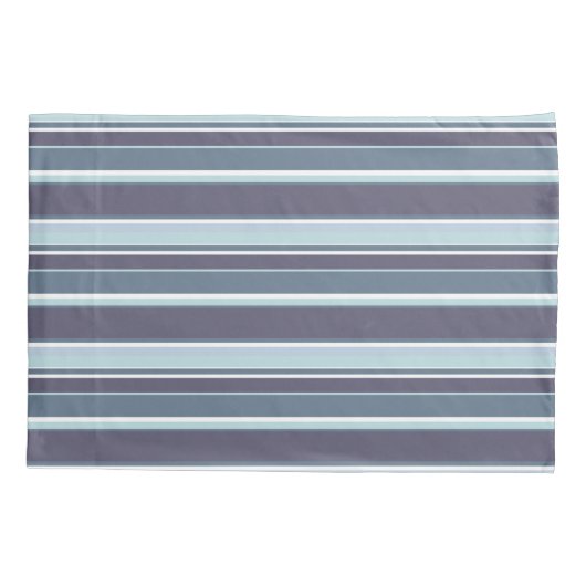 Blaugrau Streifen Kissenbezug (Rückseite)