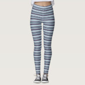 Blaugrau Streifen Leggings (Vorderseite)