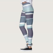 Blaugrau Streifen Leggings (Links)