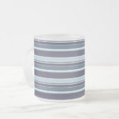 Blaugrau Streifen Mattglastasse (Vorderseite Links)