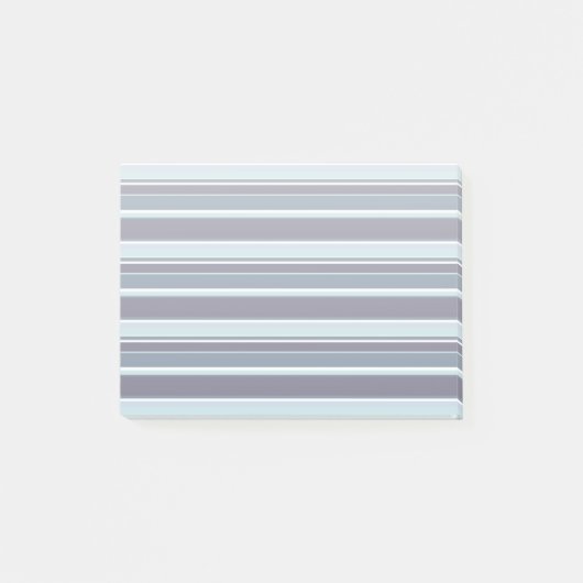 Blaugrau Streifen Post-it Klebezettel (Vorderseite)