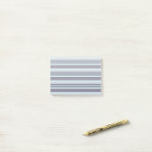 Blaugrau Streifen Post-it Klebezettel (Auf Schreibtisch)