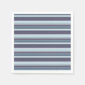 Blaugrau Streifen Serviette (Vorderseite)