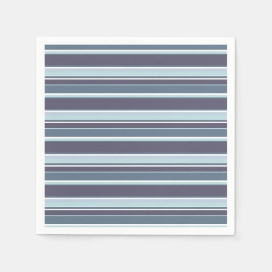 Blaugrau Streifen Serviette (Vorderseite)