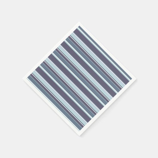 Blaugrau Streifen Serviette (Ecke)