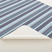 Blaugrau Streifen Sherpadecke (3/4)