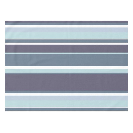 Blaugrau Streifen Tischdecke (Vorderseite (Horizontal))
