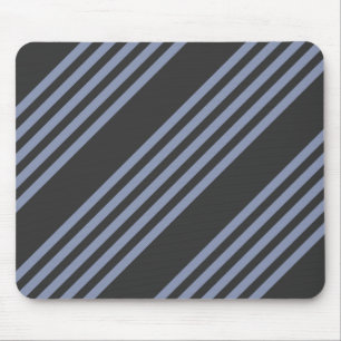 Blaugrau und Holzkohle, fünf Streifen Mousepad