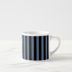 Blaugrau und schwarze Streifen Espressotasse