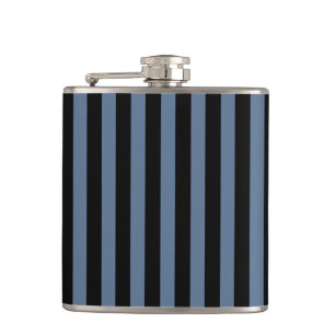 Blaugrau und schwarze Streifen Flachmann
