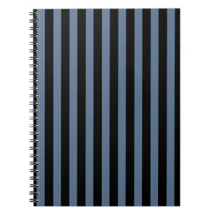 Blaugrau und schwarze Streifen Notizblock