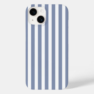 Blaugrau-weiße Streifen Case-Mate iPhone 14 Hülle