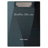 Blaugrau-Wellenmuster Klemmbrett (Vorderseite)