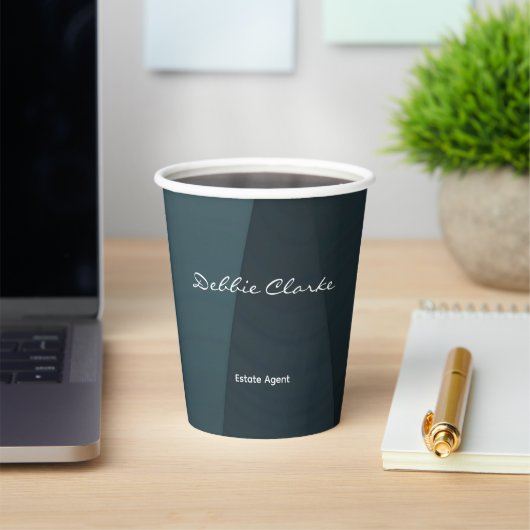 Blaugrau-Wellenmuster Pappbecher (InSitu)