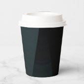 Blaugrau-Wellenmuster Pappbecher (Rückseite)