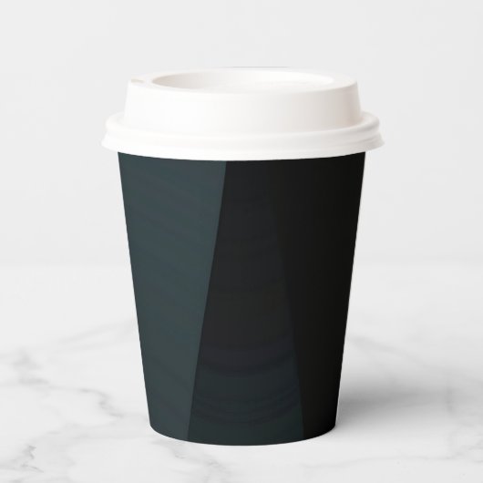 Blaugrau-Wellenmuster Pappbecher (Rückseite)