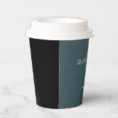 Blaugrau-Wellenmuster Pappbecher (Rechts)