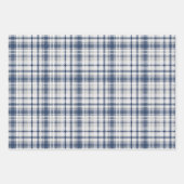 Blaugraue 3 Muster Geschenkpapier Set (Vorderseite 3)