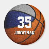 Blaugraue Basketball-Teamgeist-Ideen Magnet (Vorne)