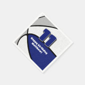 Blaugraue Basketballmädchen Jungen Sport Party Serviette (Ecke)