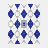 Blaugraue Basketballmannschaft - Raute Fleecedecke (Vorderseite)